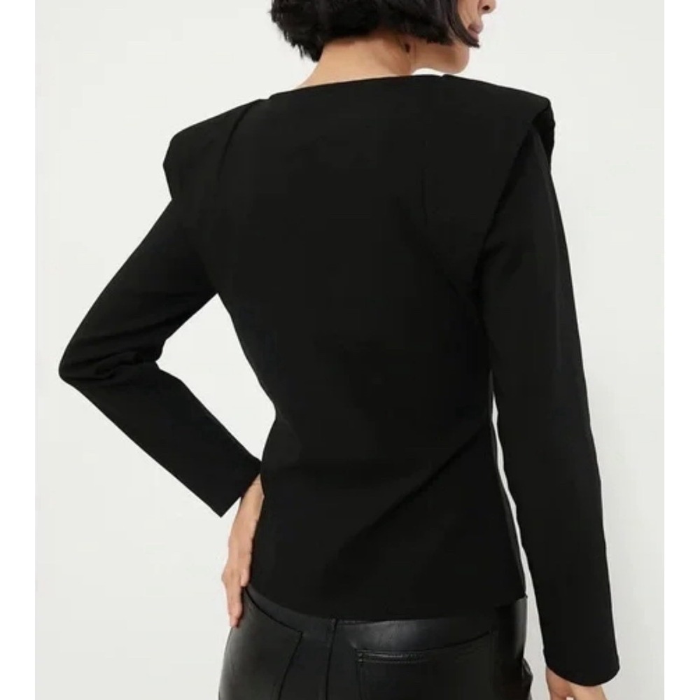 Tuckernuck Hyacinth House Blouse XL Quiet Luxury Office Siren Top Shoulder Pad - Picture 12 of 12